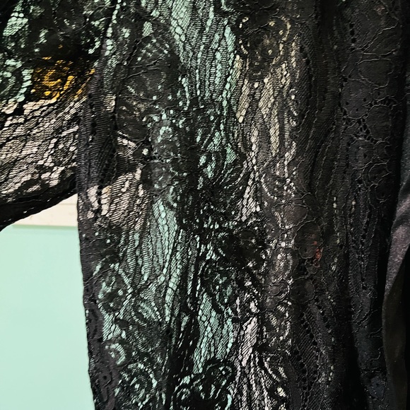 Black sheer net shirt top !! - Picture 7 of 9